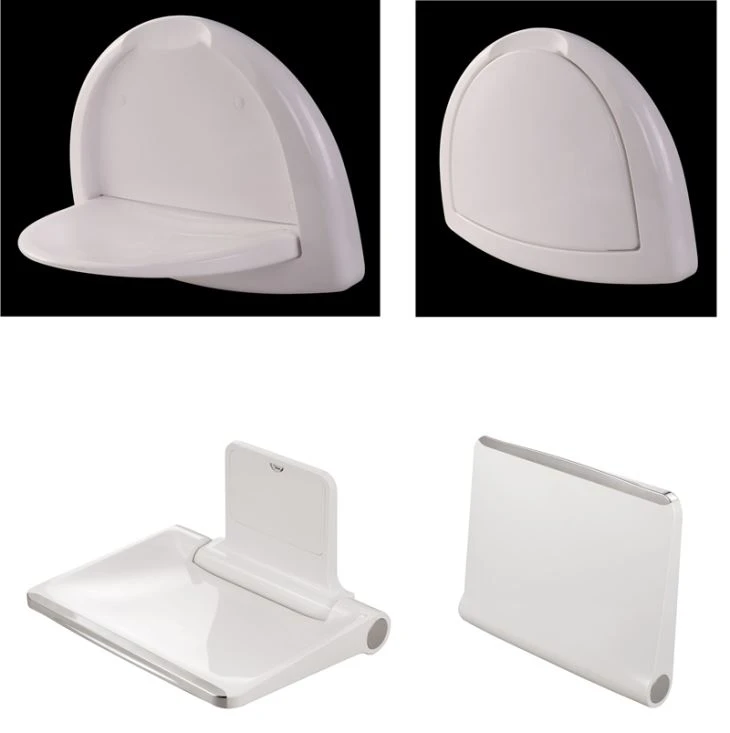 Soft-fall Folding Plastic Wall Mounted Shower Seat Uk For Disabled And Seniors